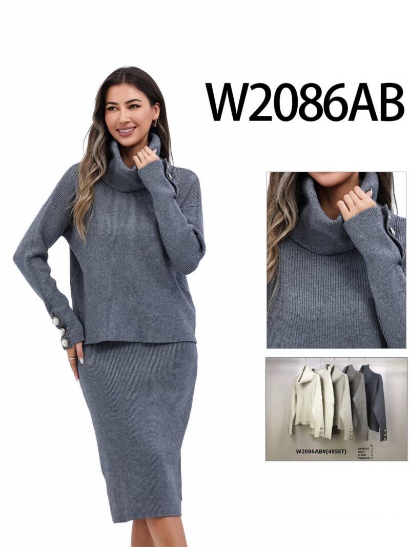 Komplet  damska (Francja produkt) Roz Standard, Mix Kolor .Paczka 8 szt